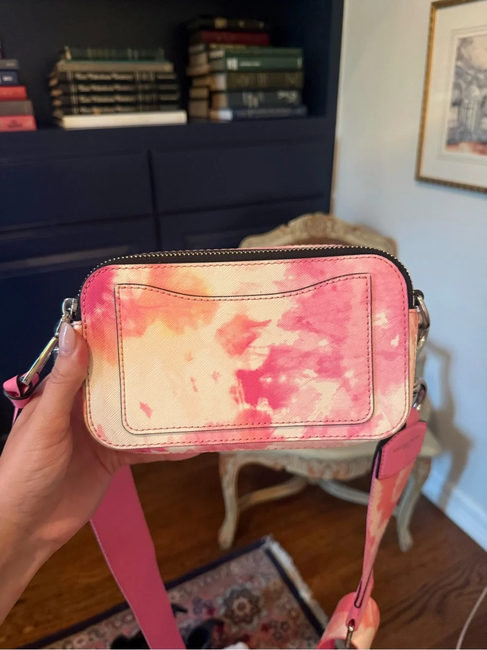 Marc Jacobs Pink, Orange, and White Tie-Dye Snapshot Crossbody - Picture 3 of 7